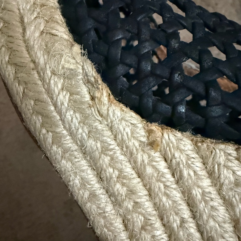 Joie Black Woven Wedge Espadrilles - Picture 5 of 8